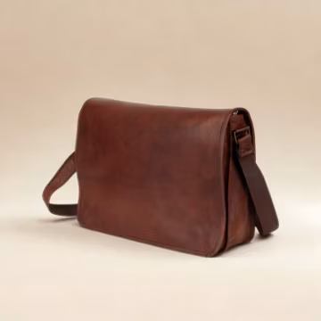 Full Grain Leather Messenger Bag, Vintage Laptop Satchel, Personalized Crossbody Bag for Men