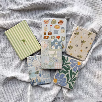 Detachable Magnetic Kindle & Kobo Case Collection, Clear Back Coastal Floral Botanical E-Reader Covers, Cute Summer Book Lover Gift