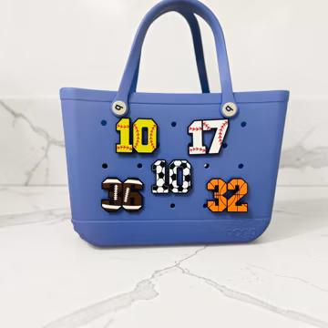 Personalized Sports Number Charms for Bogg Bags | Custom Player Jersey Numbers