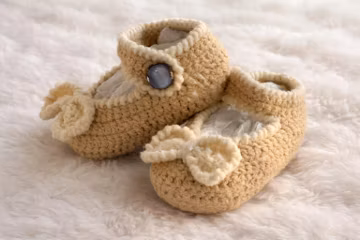 Handmade Crochet Baby Booties, Soft Infant Shoes, Newborn Babies Slippers, Baby Shower Gift