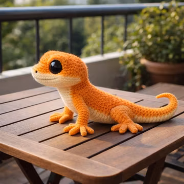 Crochet Lizard Amigurumi Pattern | DIY Stuffed Animal (PDF Pattern)