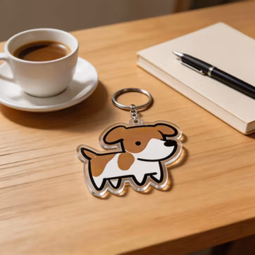 Cute Beagle Dog Keychain Dog Lover Cartoon Acrylic Birthday Gift Keychain Ornament Magnet