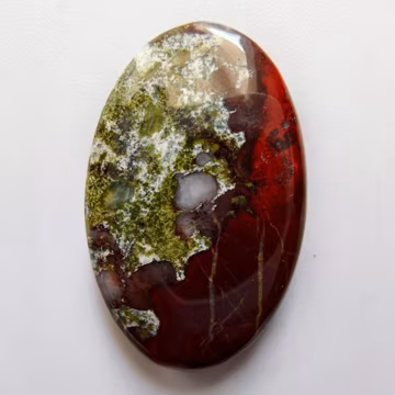 Natural Dragon Blood Jasper Oval Cabochon Weight 31 Caret 1 Piece Size 33X20X5 MM Red Green Jasper Stone Jewelry Making Supply Handmade