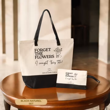 Personalized Wedding Tote Bag: Custom Guest Gifts, Bridal Favors