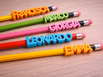 Personalized 3D Printed Pencil Topper | Custom Name, Back to School
