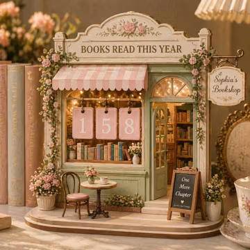 Custom Books Read This Year Counter, Vintage Book Read Tracker, Floral Book Lover Gift, Reading Tracker, Bookstore Library Decor Flower