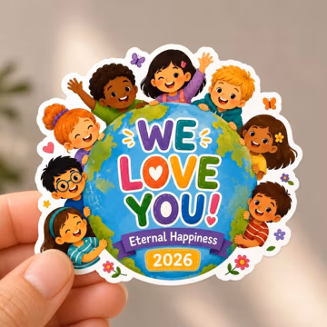 12 pack Eternal Happiness 2026 Convention Stickers International Regional Kids Gift 2.5