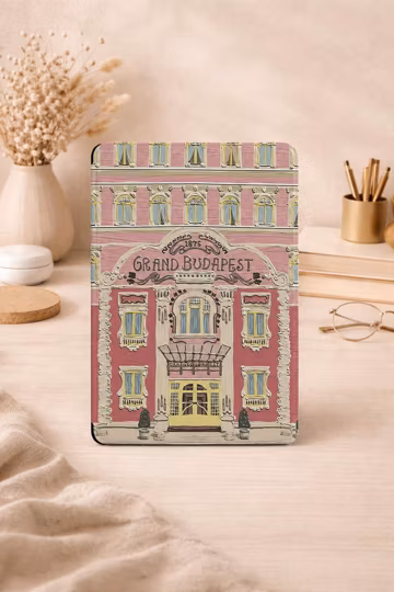 Grand Budapest Kindle Case Hotel Movie Cover for Kindle Paperwhite 12, 11, 10, Signature, Kids, Kindle 2024, Oasis 3, Colorsoft, Scribe 10.2