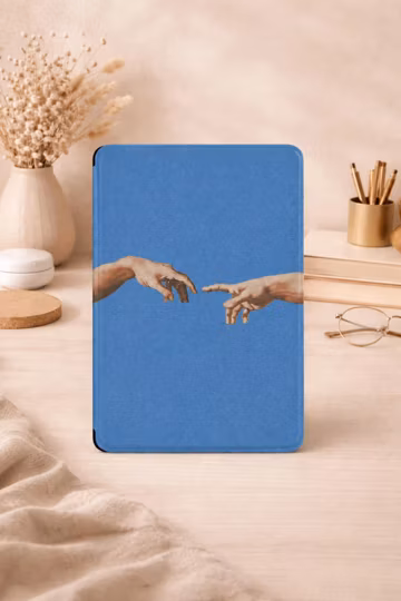 Michelangelo Kindle Case Adam Hand Cover for Kindle Paperwhite 12, 11, 10, Signature, Kids, Kindle 2024, Oasis 3, 2, Colorsoft, Scribe 10.2