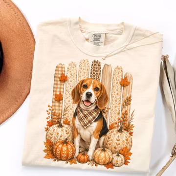 Comfort Colors Tricolor Beagle Fall Shirt, Hound Lover Gift