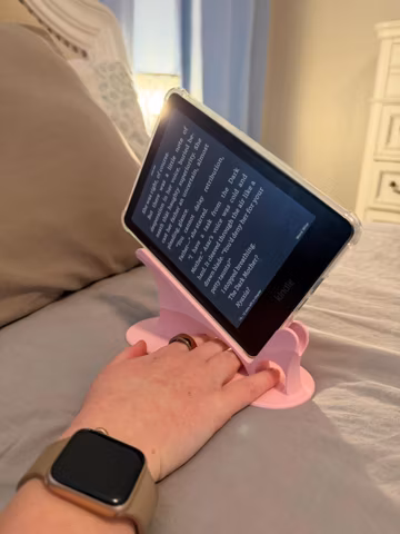 Tablet & Kindle Holder for Bed | Ergonomic 3D Printed Stand | Fits Multiple Models