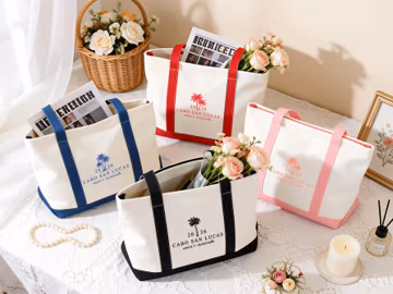 Custom Tote Bag - Personalized Bridesmaid Gift (with Zipper) - Bridal Party Bag with Customizable Lettering - Bachelor's Party Gift