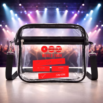 BTS ARIRANG Clear Stadium Bag, Waterproof PVC Concert Crossbody Purse (Stadium Approved)