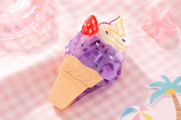Cute Ice Cream Hair Claw Clip, Popsicle Hair Clip, Cute Dessert Hair Clip, Kawaii Summer Hair Claw, Cellulose Acetate Clip