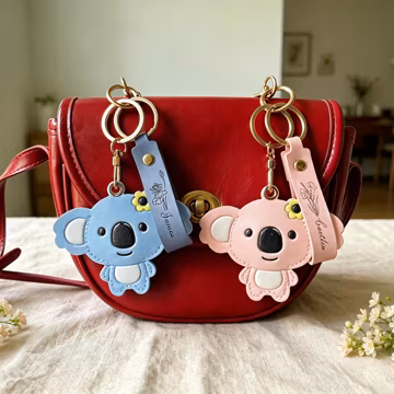 Koala-Shaped Keychains, Custom Birthday Flower Bag Charms, Gifts For Animal Lovers.