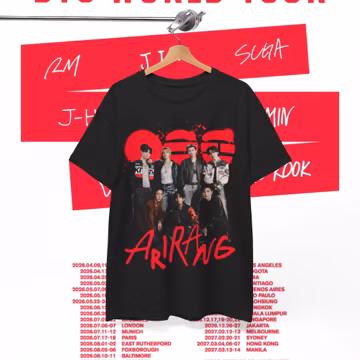 Bangtan Members Arirang Magazine Unisex Heavy Cotton Tee: Bangtan Kpop Concert World Tour Merch & Gift 2026