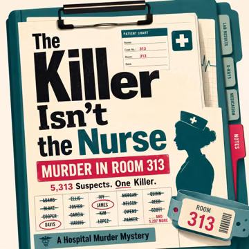 Hospital Murder Mystery Puzzle: The Killer Isn't The Nurse, Printable Detective Puzzle for Adults, Find The Killer, Instant Download PDF