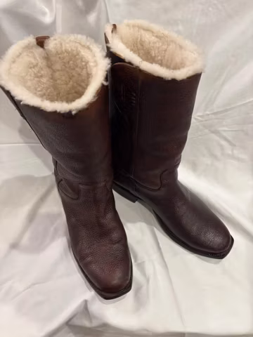 Men’s Genuine Leather Shearling Lined Boots | Warm Winter Footwear | Sizes 6–16