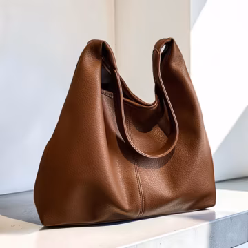 Women’s Leather Hand Bag | Leather Shoulder Tote Purse | Trendy Commuter Large Capacity Handbag | Casual Everyday Fashion Bag For Women