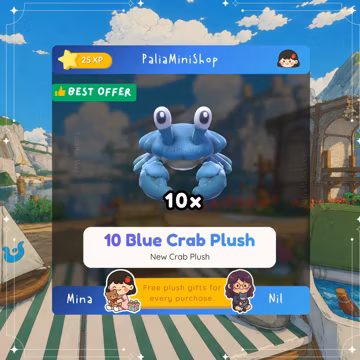 Palia Plushies - 10x Blue Crab Plush Bundle - (NEW PLUSH)