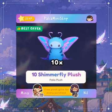 Palia Plushies - 10x Shimmerfly Plush - (NEW PLUSH)