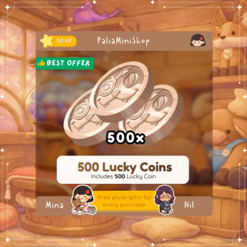 Palia - 500 Lucky Coins - Zeki Plushies - Zeki Coin