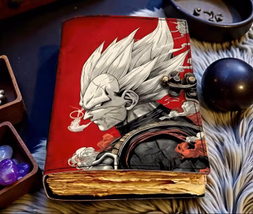 Anime Warrior Journal: Handmade Leather Manga Sketchbook
