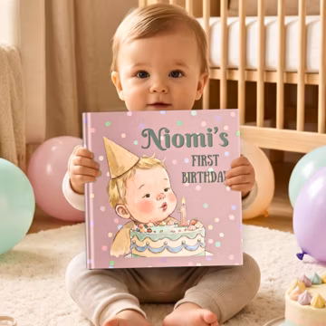 Personalised 1st Birthday Gift Book, Custom First Birthday Gift Boy Girl