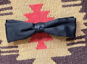 Vintage 1950s Black Bow Tie Original Gift Retro Accessories USA Classy Wedding Menswear 50s Rockabilly Suit Tuxedo Ties Formal