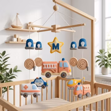 Crib Mobile | Rescue Vehicles | Emergency Decor | Personalized Gift