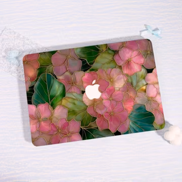 Pink Hydrangea MacBook Case, Custom Macbook Air Pro Neo Case, Hard Laptop Case for Macbook Air 11/13/15 Pro 13/14/15/16 Cover, Laptop Sleeve