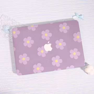 Purple Daisy MacBook Case, Custom Macbook Air Pro Neo Case, Hard Laptop Case for Macbook Air 11/13/15 Pro 13/14/15/16 Cover, Laptop Sleeve
