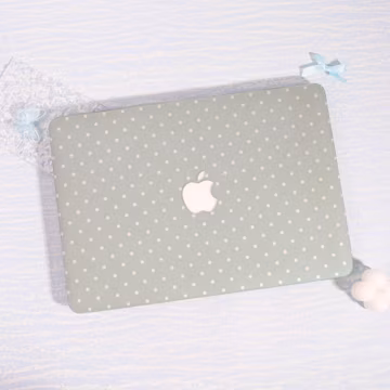 Sage Green Dot MacBook Case, Custom Macbook Air Pro Neo Case, Hard Laptop Case for Macbook Air 11/13/15 Pro 13/14/15/16 Cover, Laptop Sleeve