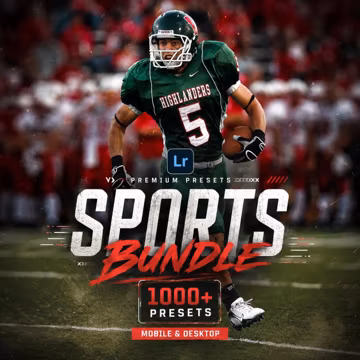 1000+ SPORTS Lightroom Presets | Mobile & Desktop | Action, Football, Basketball, Athletics, Fitness, Dynamic