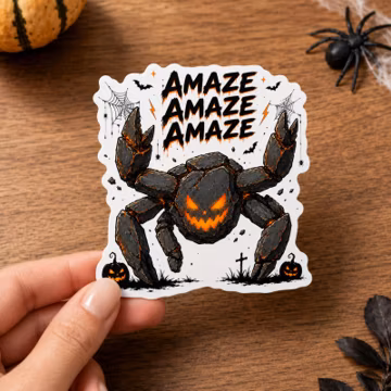 Amaze Rocket Rocky Halloween Sticker, Project Hail Mary Decal, Retro Sci Fi Alien Book Lover Graphic Sticker, BookTok, Free Shipping