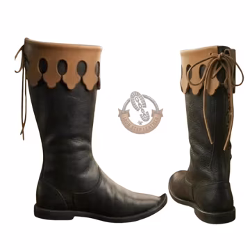 Medieval Leather Viking Boots, Handmade Renaissance LARP Boots, Pirate Costume Shoes, Viking Cosplay Footwear, Fantasy Warrior Shoes