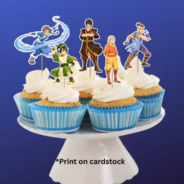 Wind Element Hero Cupcake Toppers | Birthday Party Decorations (Digital Download)