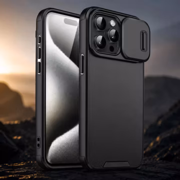 Shockproof Camera Slider Case for iPhone 17, 16, 15, 14, 13, 12 Pro Max & Plus - Heavy Duty Protective Cover