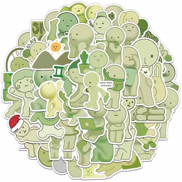 Smiski Stickers, Kawaii Vinyl Decals, Waterproof Pack, Custom Decals (52 or 108 Pieces)