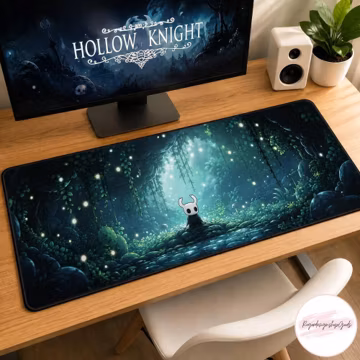 Hollow Knight Desk Mat, Gaming Mouse Pad, Gothic Deskpad, Gift For Gamer, Table Decor, Large Gaming Mousepad For Gamer, Indie Game Lover