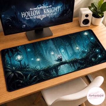 Hollow Knight Desk Mat, Gaming Mouse Pad, Gothic Deskpad, Gift For Gamer, Indie Game Lovers, Table Decor, Large Gaming Mousepad For Gamer