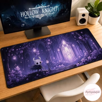 Hollow Knight Desk Mat, Gaming Mouse Pad, Gothic Deskpad, Gifts For Gamer, Indie Game Lover, Table Decor, Large Gaming Mousepad For Gamer