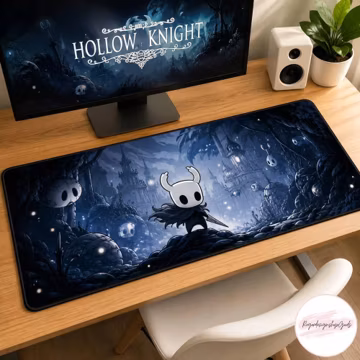 Hollow Knight Desk Mat, Gaming Mouse Pad, Gothic Deskpad, Gift For Gamer, Indie Game Lover, Table Decor, Large Gaming Mousepad For Gamer