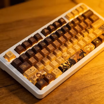 Zhongli Game Creative 135 Keycaps, Customizable Game Pattern Mechanical Keyboard Keycaps | PBT Keycaps | Handmade Keycaps | Game Fan Gifts