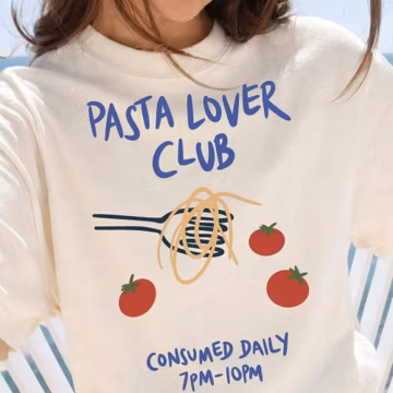 Pasta Lover Club PNG, Retro Italian Summer Foodie Design (Digital Download)