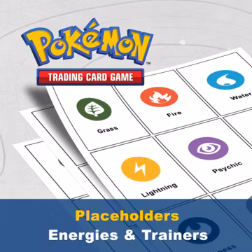 Pokémon Energy and Trainer Placeholders, Binder Inserts and Card Fillers (Digital Download)