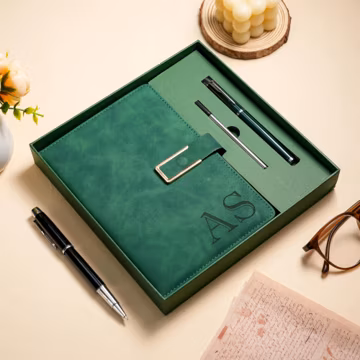 Personalized Leather Journal, Back to School Notebook with Pen, Student Gift & Teacher Gift