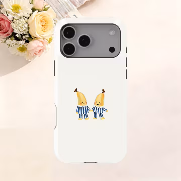Banana Pajamas Phone Case, Minimalist Fruit Art, iPhone Samsung Protection