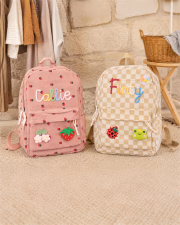 Personalized Kids Backpack, Custom Name Corduroy Backpack, Toddler Backpack, Preschool Bag, Kindergarten School Backpack Gift