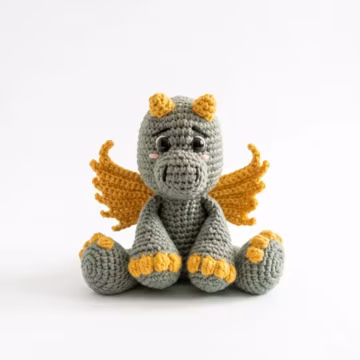 Dragon Crochet Pattern PDF | Cute Baby Dragon Amigurumi Plush | Fantasy Crochet Toy Tutorial | Instant Download